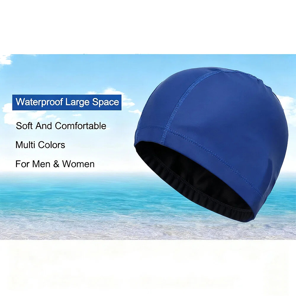 Aquatic Sports Hat - Unisex PU Waterproof Swim Cap -