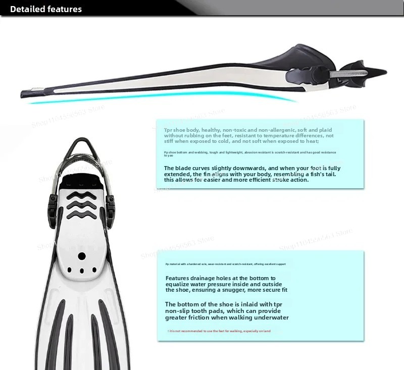 Adjustable Spring Strap Swim T - Fin Diving Blade 评论和价格