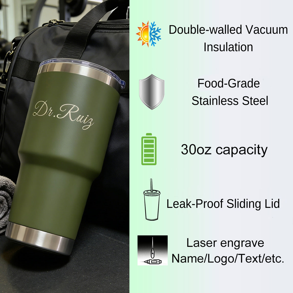 Custom Personalized 30 oz Vacu - Aquatic Gym 评论和价格